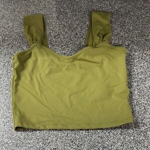 Abercrombie & Fitch Olive Crop Top